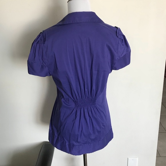 BCBGMaxAzria Deep V Pleated Blouse - Picture 7 of 7